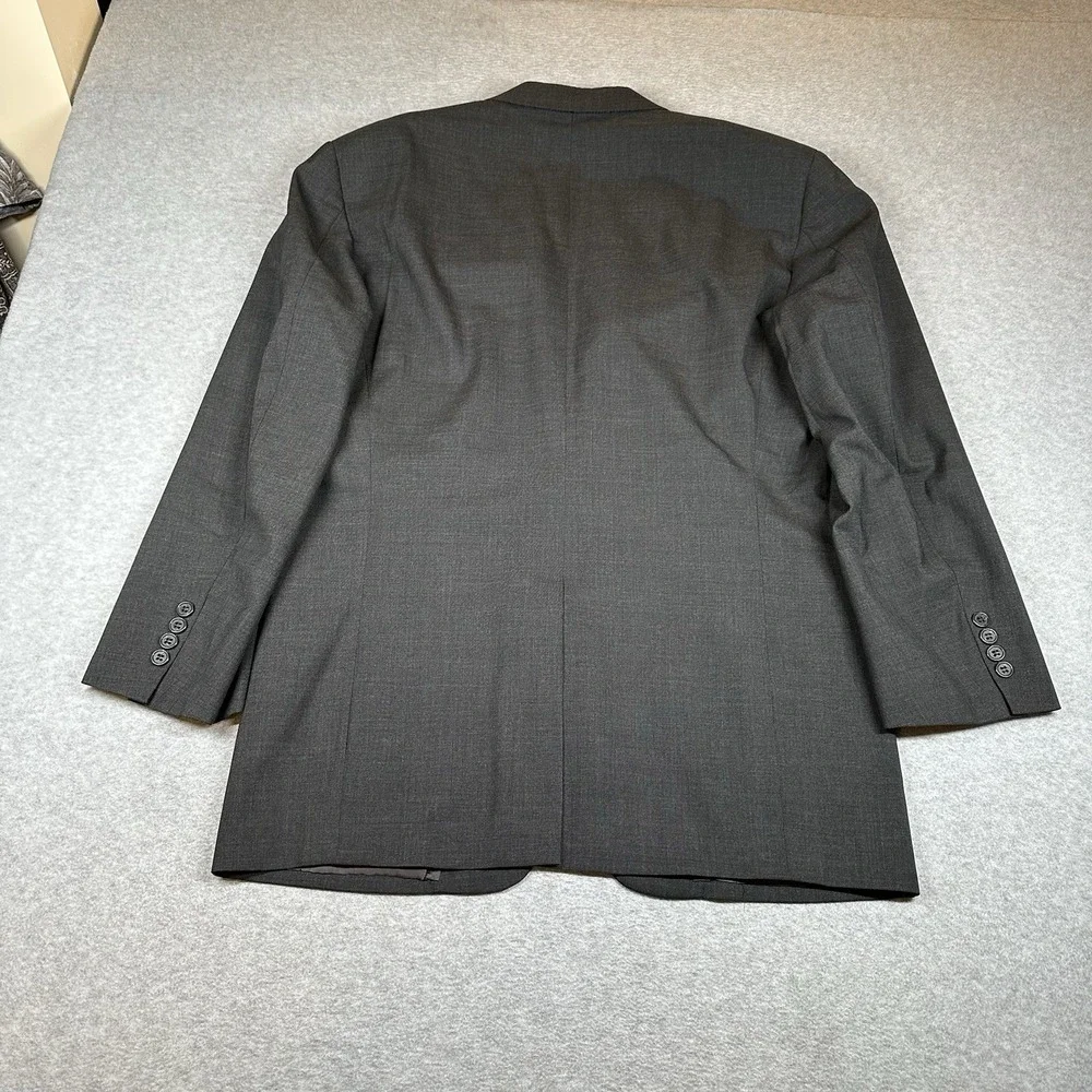 Vintage Brooks Brothers BrooksEase Blazer Mens 43R Gray Wool 2‎ Button